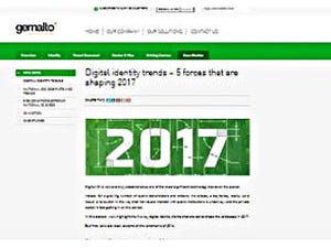 2017年に"デジタルID"が進む5つ潮流 - Gemalto