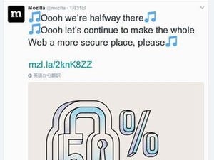HTTPS、トラフィックの50%を突破