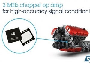 ST、低入力オフセット電圧が特徴のデュアル・オペアンプ「TSZ182」発表