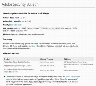 Adobe Flash Player、最新版がリリース - 7件の脆弱性を修正