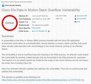 Cisco製品のセキュリティアップデートを - US-CERT