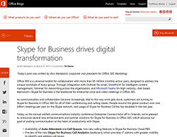 増加するSkype会議、Skype for Businessに可視化など新機能