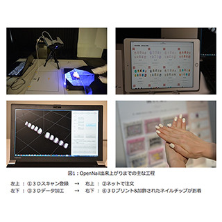 東芝の技術を活用、3Dプリンタで作る"自分専用"ネイルチップの実証実験