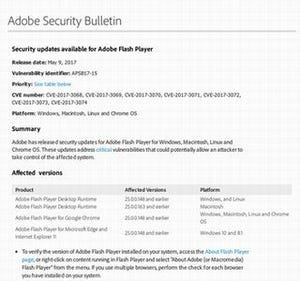Adobe Flash Player、最新版がリリース - 7件の脆弱性を修正