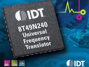IDT、200fs位相ノイズ仕様のユニバーサル周波数変換器を発売