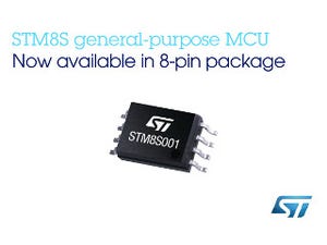 ST、SO-8パッケージを用いた8bitマイコンを発表