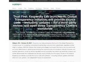 Kaspersky Lab、ソースコードを第三者機関提供など透明性への取り組み強化