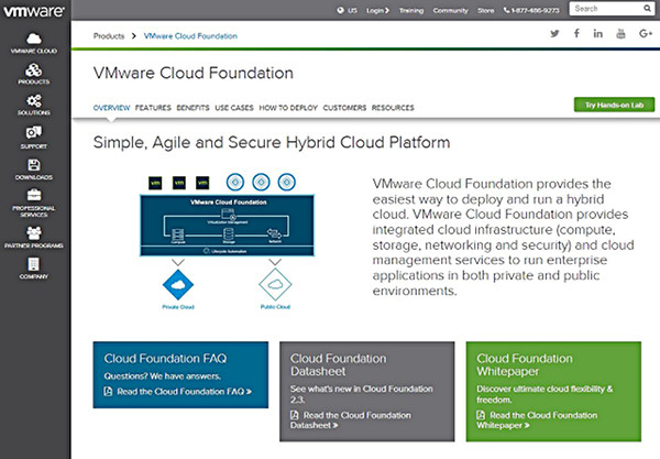 VMware Cloud Foundation公式サイト