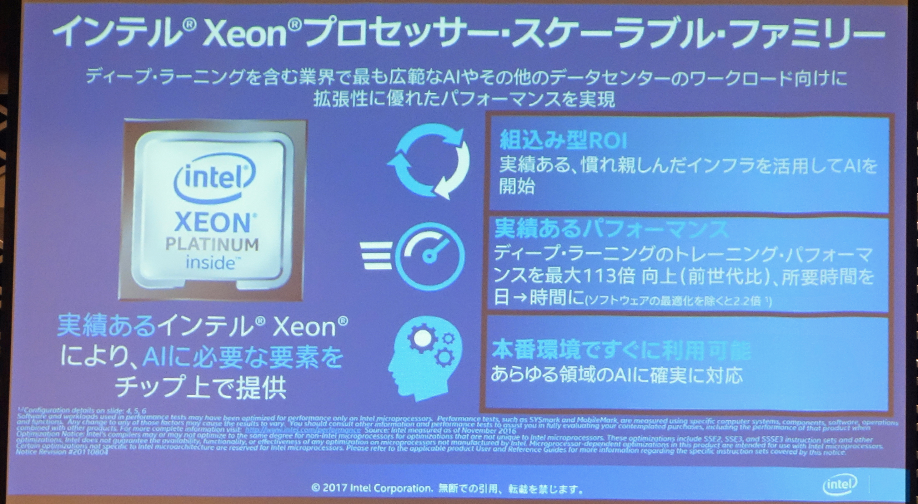 XeonスケーラブルファミリのAIに向けた概要