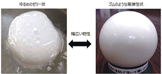 加水量の調整による「米ゲル」の物性変化