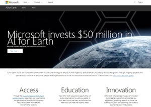Microsoft、AI活用の環境プロジェクト「AI for Earth」に5千万ドル