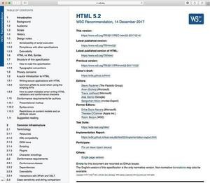 W3C、「HTML 5.2」勧告 - 新機能のポイントは?