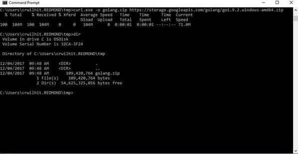 Windows 10で動作するcurlコマンド - 資料: Microsoft提供