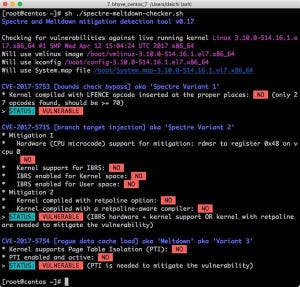 Linuxが脆弱性「Spectre」「Meltdown」に対応済みか調べる方法