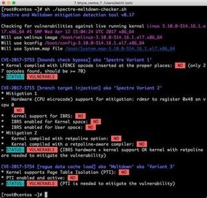 Linuxが脆弱性「Spectre」「Meltdown」に対応済みか調べる方法