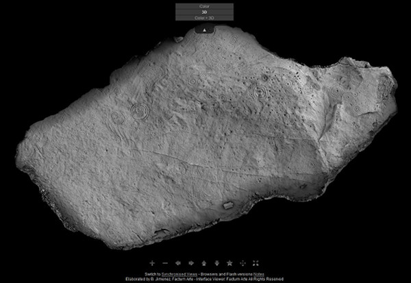 スコットランドの岩肌に刻まれたリング「Cochno Stone」(FACTUM arte内Webページより)