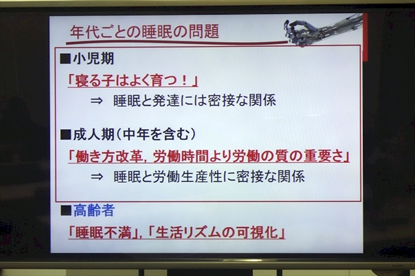 年代ごとの睡眠の問題