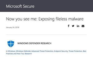 Microsoft、ファイルレスマルウェアの仕組みを説明