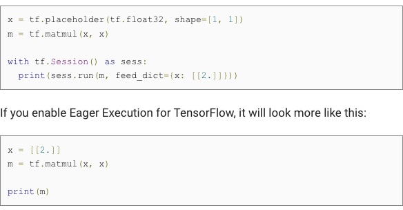 TensorFlow 1.5ではこれまで上のように書いていたコードを下のように書くことができる - 資料: Google提供