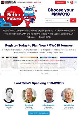 Mobile World Congress<a href="https://www.mobileworldcongress.com/" target="_blank">オフィシャルサイト</a>