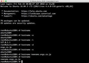 Linux hostnameコマンドの使い方