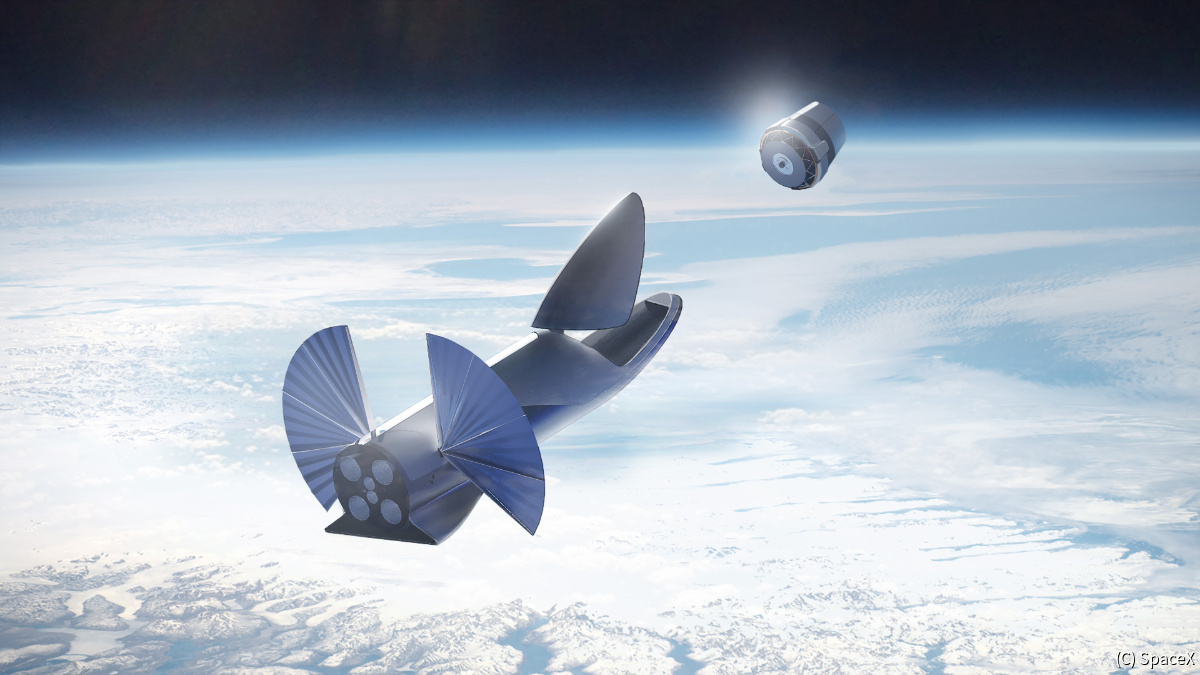 BFRの宇宙船部分は貨物船にもなる