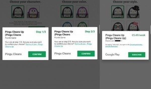 うっかり支払いボタンを押させるAndroidゲーム「Pingu Cleans Up」に注意