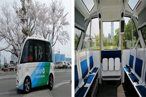 福島第一原発で自動運転EVバスの運行支援-SBドライブ
