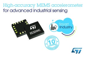 ST、産業用センシング機器向けに10年長期製造保証付き高精度MEMSセンサ発表