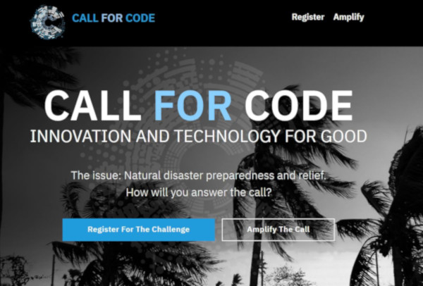 CALL FOR CODE<a href="https://callforcode.org/" target="_blank">公式サイト</a>|