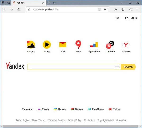 検索エンジンYandex