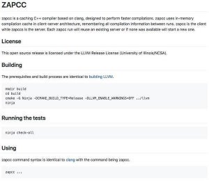 超高速Zapcc C++コンパイラ、オープンソース化