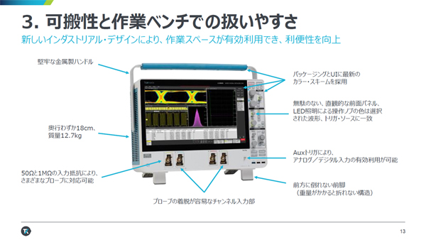 オシロスコープながら四脚を採用