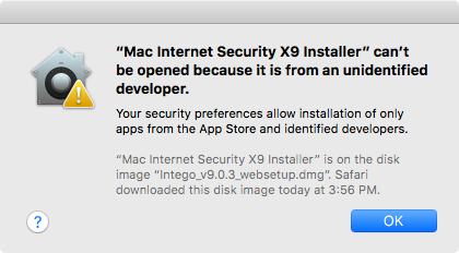 Mac Internet Security X9インストーラを偽装したマルウェア - 資料: Malwarebytes提供