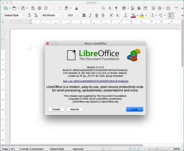 LibreOffice 6.1動作サンプル