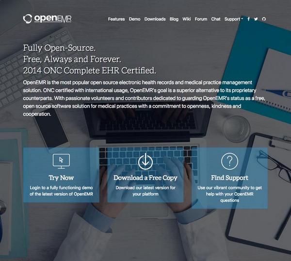 OpenEMR - Fully Open-Source.  Free、Always and Forever.  2014 ONC Complete EHR Certified.