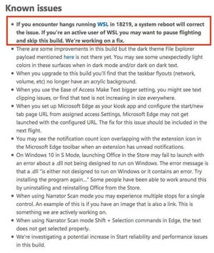 Windows 10 WSL利用者は「Insider Preview Build 18219」のスキップ推奨