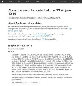 脆弱性修正したmacOS Mojave登場 、アップデート推奨