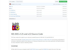 Microsoft、MS-DOS 1.25＆2.0をGitHubに公開