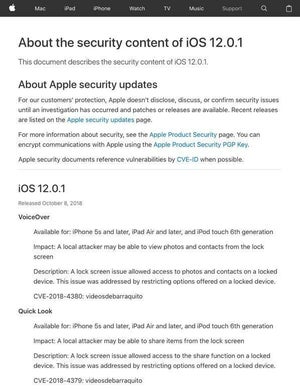 iOSのアップデートを推奨 - US-CERT