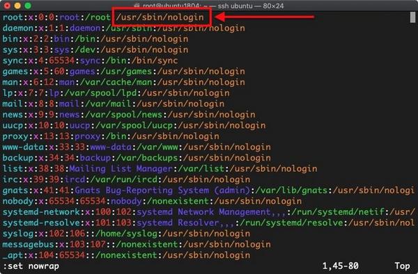 rootのシェルをnologinに変更
