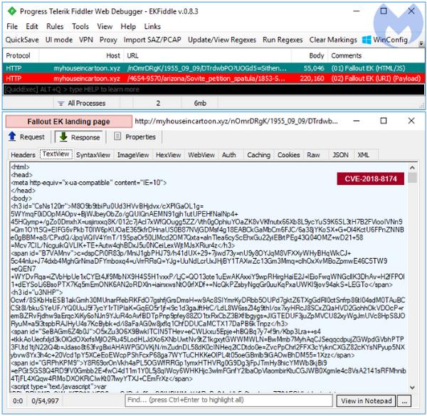 Fallout EKのサンプル - 資料: Malwarebytes提供