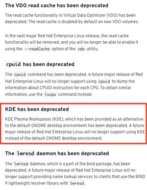 Red Hat Enterprise Linux 7.6公開 - KDE、RHEL 7.6から非推奨に