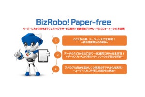 スカイコムとRPAテクノロジーズ、OCR不要のBizRobo! Paper-free