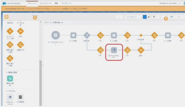Salesforceカスタマージャーニビルダー上の「DNPパーソナライズドオファーサービス」(同社資料より)