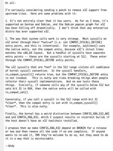 Linux、x32のサポート終了か - ト―バルス氏は賛成