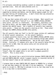 Linux、x32のサポート終了か - ト―バルス氏は賛成