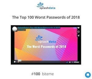 2018年版使ってはいけないNGパスワードトップ100が発表