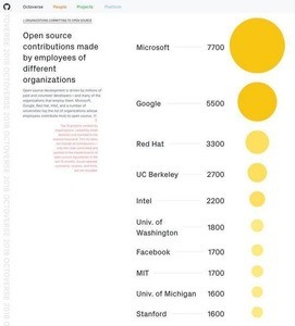 2018年オープンソースプロジェクトに寄与した組織トップ10