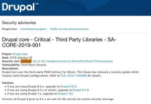 Drupalに複数の脆弱性、アップデートを